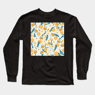 Bright summer pattern with fruits Long Sleeve T-Shirt